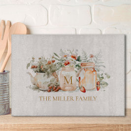 森モノグラムのフローラ植物姓 カッティングボード