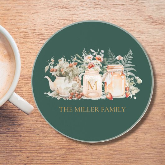 森モノグラムのフローラ植物姓 コースター