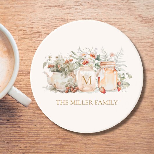 森モノグラムのフローラ植物姓 コースター