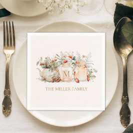 森モノグラムのフローラ植物姓 スタンダードカクテルナプキン