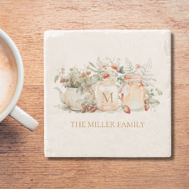 森モノグラムのフローラ植物姓 ストーンコースター