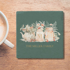 森モノグラムのフローラ植物姓 ストーンコースター
