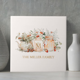 森モノグラムのフローラ植物姓 タイル