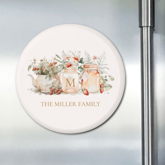 森モノグラムのフローラ植物姓 マグネット