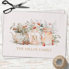 森モノグラムのフローラ植物姓 薄葉紙