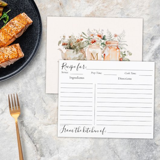 森モノグラムのフローラ植物学レシピカード