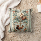 森リスビクトリアンタペストリー クッション (ブランケット)