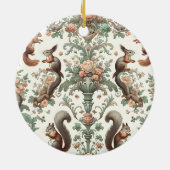 森リスビクトリアンタペストリー セラミックオーナメント (裏面)