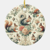 森リスビクトリアンタペストリー セラミックオーナメント (裏面)