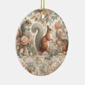 森リスビクトリアンタペストリー セラミックオーナメント (右)