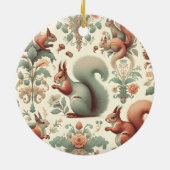 森リスビクトリアンタペストリー セラミックオーナメント (裏面)