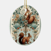 森リスビクトリアンタペストリー セラミックオーナメント (右)