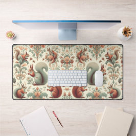 森リスビクトリアンタペストリー デスクマット