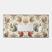 森リスビクトリアンタペストリー デスクマット (キーボード&マウス)