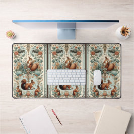 森リスビクトリアンタペストリー デスクマット