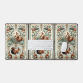 森リスビクトリアンタペストリー デスクマット (キーボード&マウス)