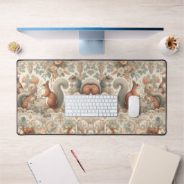 森リスビクトリアンタペストリー デスクマット