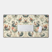 森リスビクトリアンタペストリー デスクマット (キーボード&マウス)