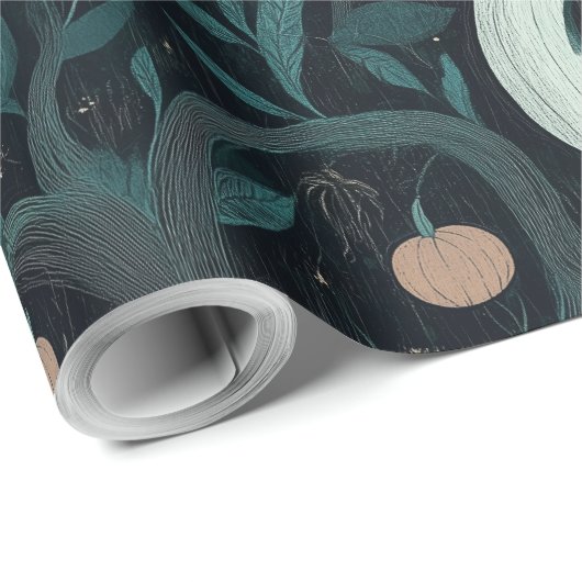 森不気味のハロウィンジャック – O – ランタン ラッピングペーパー (ロールコーナー)