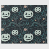 森不気味のハロウィンジャック – O – ランタン ラッピングペーパー (フラット)