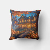 森不気味のヴィラ、カボチャ、ハロウィーン クッション (裏面)