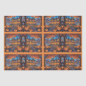 森不気味のヴィラ、カボチャ、ハロウィーン 薄葉紙 (正面)