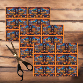 森不気味のヴィラ、カボチャ、ハロウィーン 薄葉紙