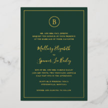 森伝統的緑エレガントな結婚式