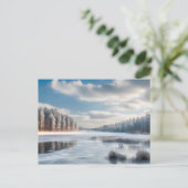 森凍っていの湖 ポストカード (スタンド正面)