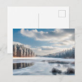 森凍っていの湖 ポストカード (正面/裏面)