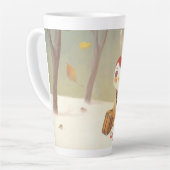 森失ったの小さな女の子 カフェラテマグ (左アングル)