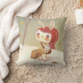 森失ったの小さな女の子 クッション (ブランケット)