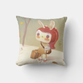 森失ったの小さな女の子 クッション (正面)