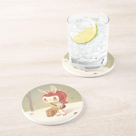 森失ったの小さな女の子 コースター (側面)