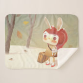 森失ったの小さな女の子 シェルパブランケット (正面(横))