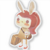 森失ったの小さな女の子 シール (正面)