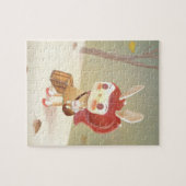 森失ったの小さな女の子 ジグソーパズル (横)