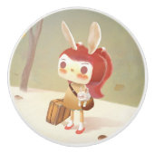 森失ったの小さな女の子 セラミックノブ (正面)