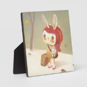 森失ったの小さな女の子 フォトプラーク (正面)