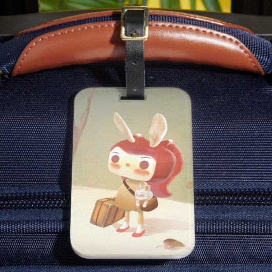 森失ったの小さな女の子 ラゲッジタグ (正面インサイチュ2)