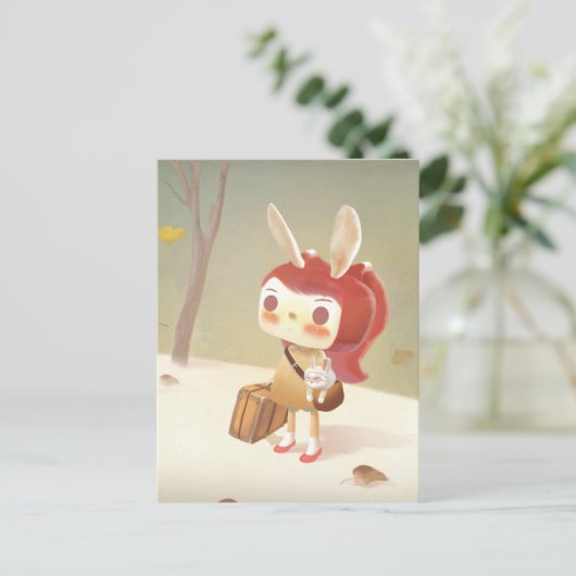 森失ったの小さな女の子 案内ポストカード (スタンド正面)