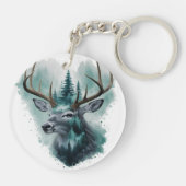森威厳のあるのある鹿 キーホルダー (裏面)
