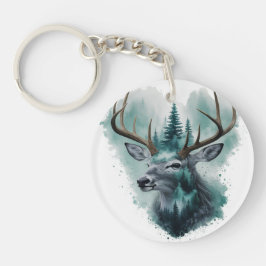 森威厳のあるのある鹿 キーホルダー