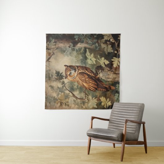 森威厳のあるのフクロウ タペストリー (インサイチュ)