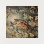 森威厳のあるのフクロウ タペストリー (正面)