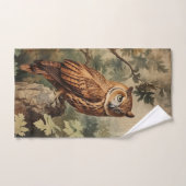 森威厳のあるのフクロウ ハンドタオル (ハンドタオル)