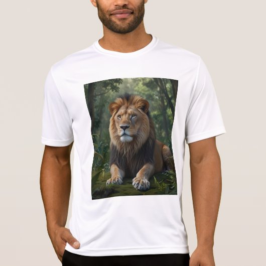 森威厳のあるのライオンTシャツ Tシャツ (正面)