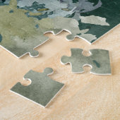 森威厳のあるの中のエルク満月の水色 ジグソーパズル (側面)