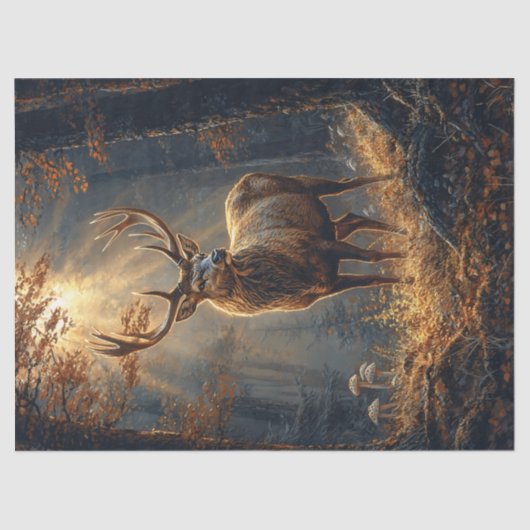 森威厳のあるの切り離しシカ 薄葉紙 (正面)