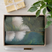 森威厳のあるの白と青の孔雀 薄葉紙 (ギフト)